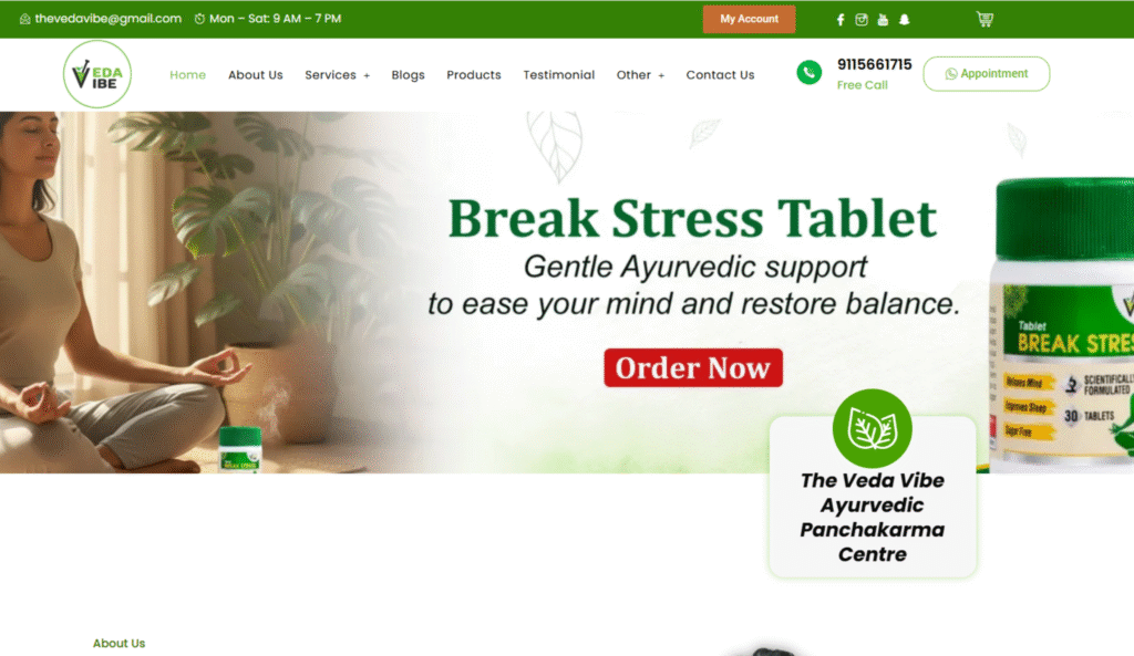 The Veda Vibe Website